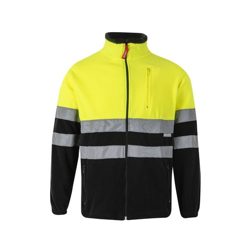 negro/amarillo VL EROS. Chaqueta polar bicolor (280 g/m²), en poliéster (100%)