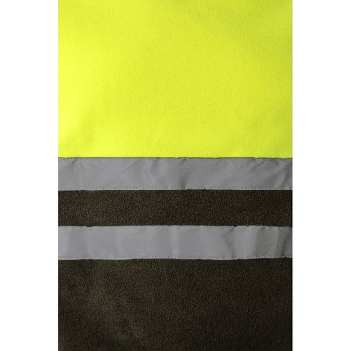kaki/amarillo VL EROS. Chaqueta polar bicolor (280 g/m²), en poliéster (100%)