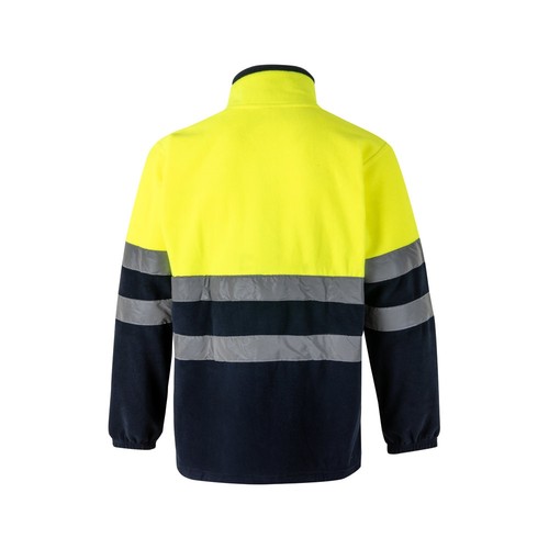 azul marino/amarillo VL EROS LARGE. Chaqueta polar bicolor (280 g/m²), de poliéster (100%)