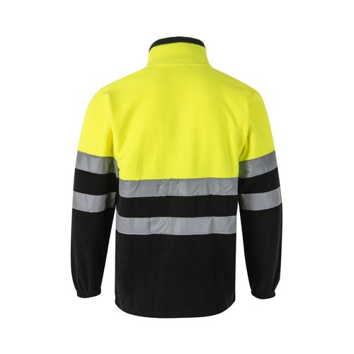 negro/amarillo VL EROS LARGE. Chaqueta polar bicolor (280 g/m²), de poliéster (100%)