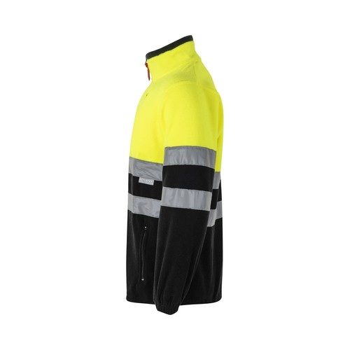 negro/amarillo VL EROS LARGE. Chaqueta polar bicolor (280 g/m²), de poliéster (100%)