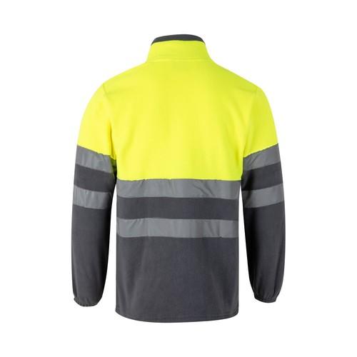 gris/amarillo VL EROS LARGE. Chaqueta polar bicolor (280 g/m²), de poliéster (100%)