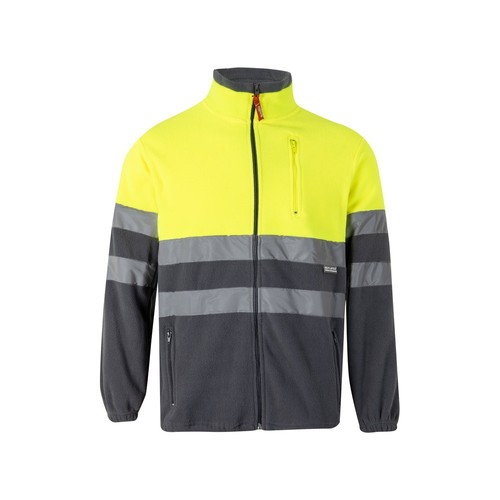 gris/amarillo VL EROS LARGE. Chaqueta polar bicolor (280 g/m²), de poliéster (100%)