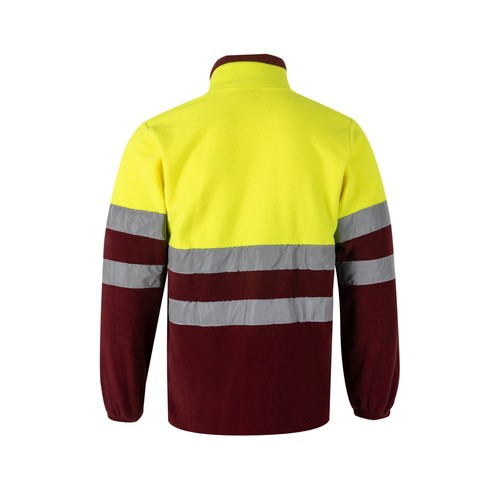 burdeos/amarillo VL EROS LARGE. Chaqueta polar bicolor (280 g/m²), de poliéster (100%)