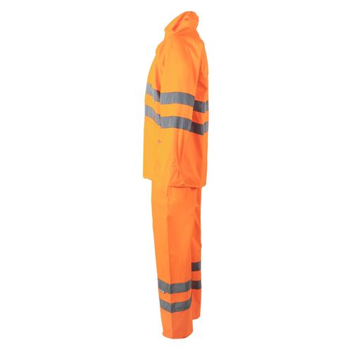 naranja fluo VL VENUS. Traje de lluvia (130g/m²), en poliéster (100%) con revestimiento de PU