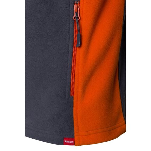 gris/naranja VL GERAS. Chaqueta polar bicolor (220g/m²) en poliéster (100%)
