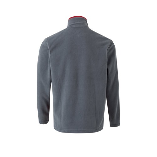 gris/rojo VL GERAS. Chaqueta polar bicolor (220g/m²) en poliéster (100%)
