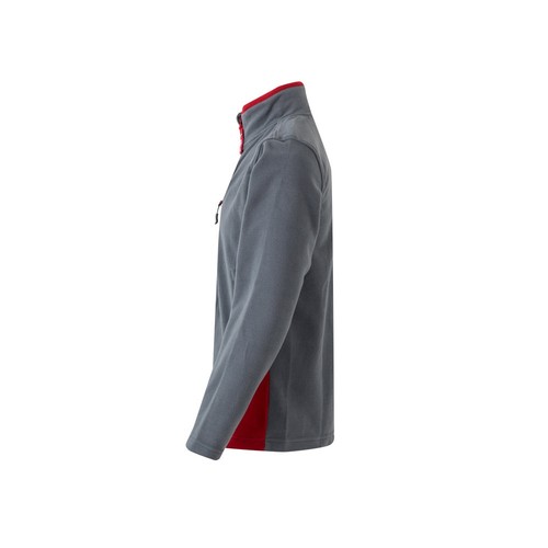 gris/rojo VL GERAS. Chaqueta polar bicolor (220g/m²) en poliéster (100%)