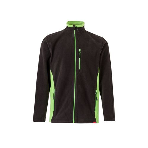 negro/verde VL GERAS. Chaqueta polar bicolor (220g/m²) en poliéster (100%)