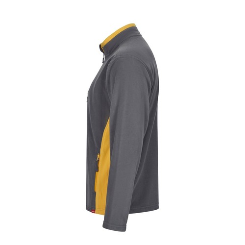 gris/amarillo VL GERAS. Chaqueta polar bicolor (220g/m²) en poliéster (100%)