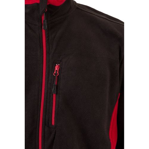 negro/rojo VL GERAS. Chaqueta polar bicolor (220g/m²) en poliéster (100%)