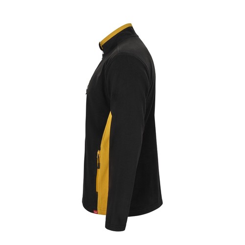 negro/amarillo VL GERAS. Chaqueta polar bicolor (220g/m²) en poliéster (100%)