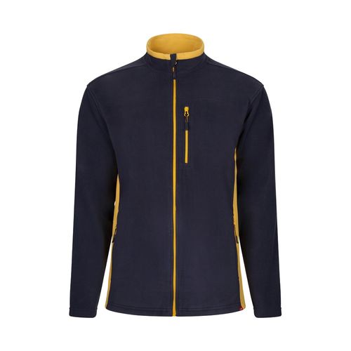 azul marino/amarillo VL GERAS. Chaqueta polar bicolor (220g/m²) en poliéster (100%)
