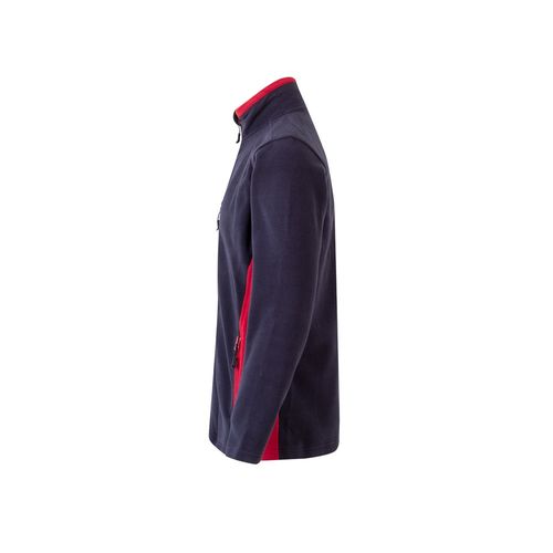 azul marino/rojo VL GERAS. Chaqueta polar bicolor (220g/m²) en poliéster (100%)