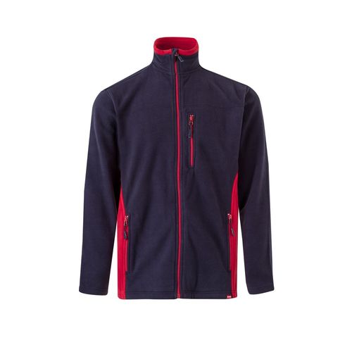 azul marino/rojo VL GERAS. Chaqueta polar bicolor (220g/m²) en poliéster (100%)