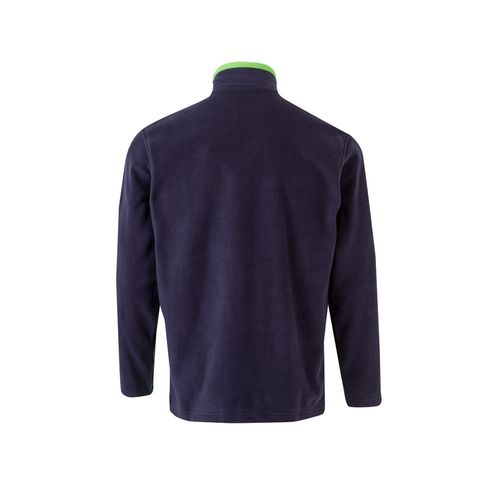 azul marino/verde VL GERAS. Chaqueta polar bicolor (220g/m²) en poliéster (100%)