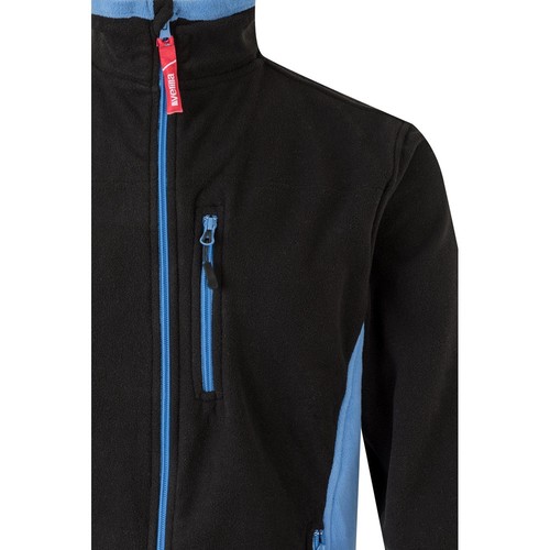 negro/azul claro VL GERAS. Chaqueta polar bicolor (220g/m²) en poliéster (100%)