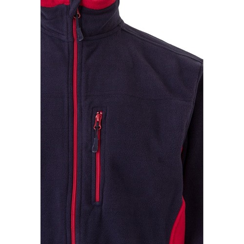 azul marino/rojo VL GERAS. Chaqueta polar bicolor (220g/m²) en poliéster (100%)