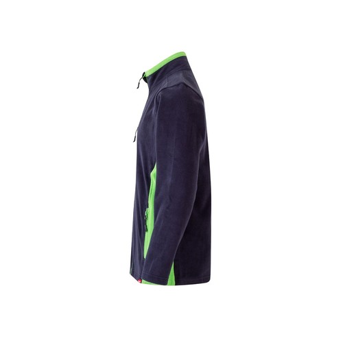 azul marino/verde VL GERAS. Chaqueta polar bicolor (220g/m²) en poliéster (100%)