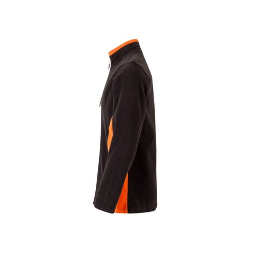 negro/naranja VL GERAS. Chaqueta polar bicolor (220g/m²) en poliéster (100%)