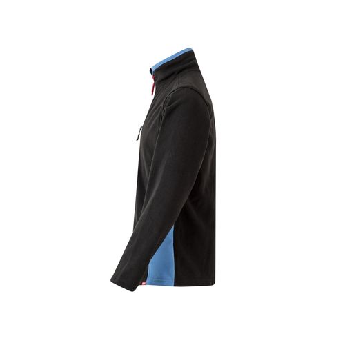 negro/azul claro VL GERAS. Chaqueta polar bicolor (220g/m²) en poliéster (100%)