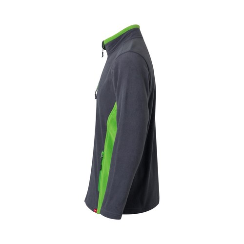 gris/verde VL GERAS. Chaqueta polar bicolor (220g/m²) en poliéster (100%)
