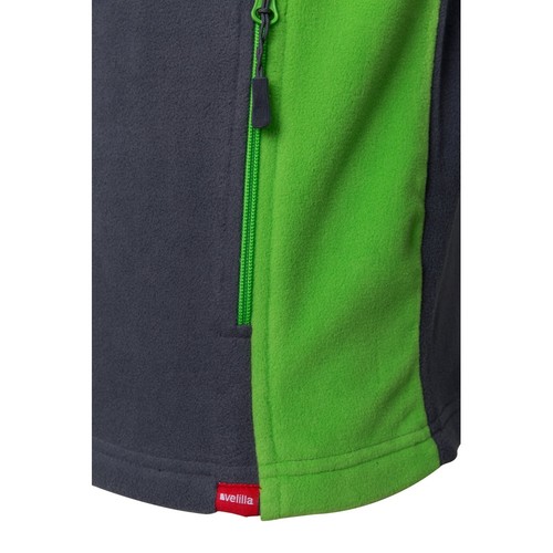 gris/verde VL GERAS. Chaqueta polar bicolor (220g/m²) en poliéster (100%)