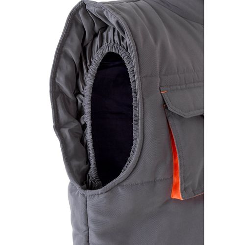 VL NERGAL. Chaleco acolchado, bicolor, multibolsillos (120g/m²), en poliéster (100%)