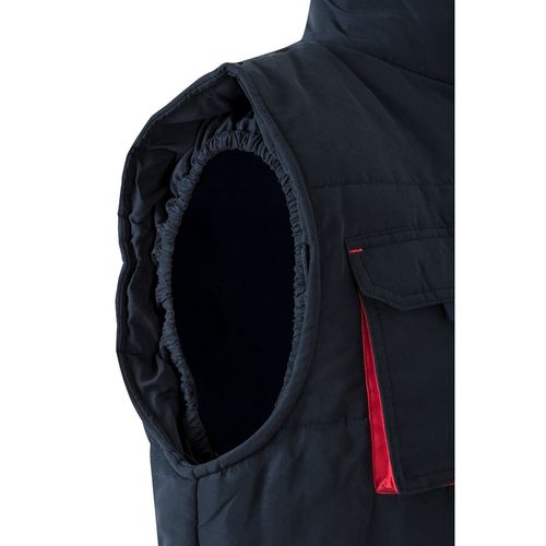 VL NERGAL. Chaleco acolchado, bicolor, multibolsillos (120g/m²), en poliéster (100%)