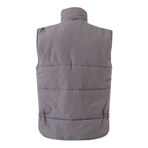 VL NERGAL. Chaleco acolchado, bicolor, multibolsillos (120g/m²), en poliéster (100%)