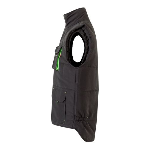 VL NERGAL. Chaleco acolchado, bicolor, multibolsillos (120g/m²), en poliéster (100%)