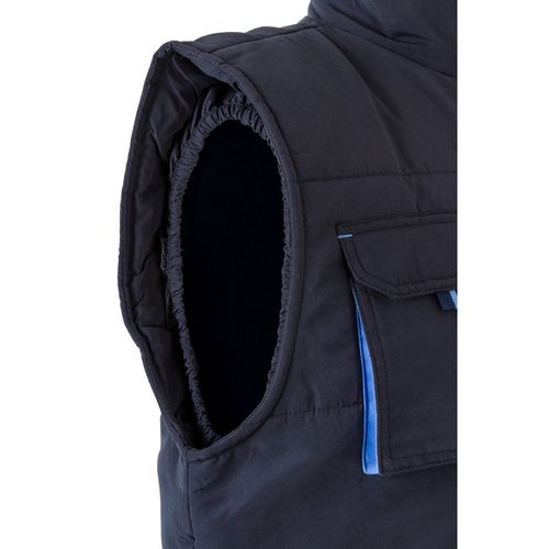 VL NERGAL. Chaleco acolchado, bicolor, multibolsillos (120g/m²), en poliéster (100%)