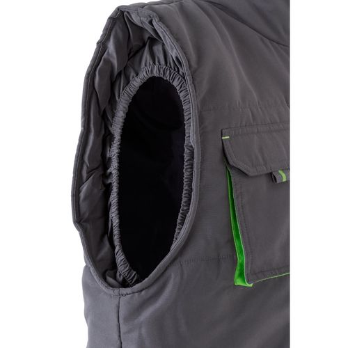 VL NERGAL. Chaleco acolchado, bicolor, multibolsillos (120g/m²), en poliéster (100%)
