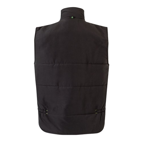 negro/verde VL NERGAL. Chaleco acolchado, bicolor, multibolsillos (120g/m²), en poliéster (100%)