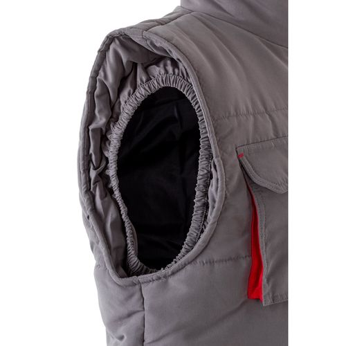 VL NERGAL. Chaleco acolchado, bicolor, multibolsillos (120g/m²), en poliéster (100%)
