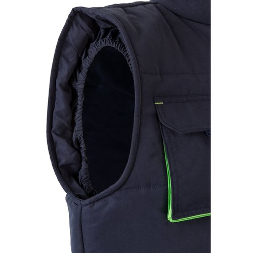 VL NERGAL. Chaleco acolchado, bicolor, multibolsillos (120g/m²), en poliéster (100%)