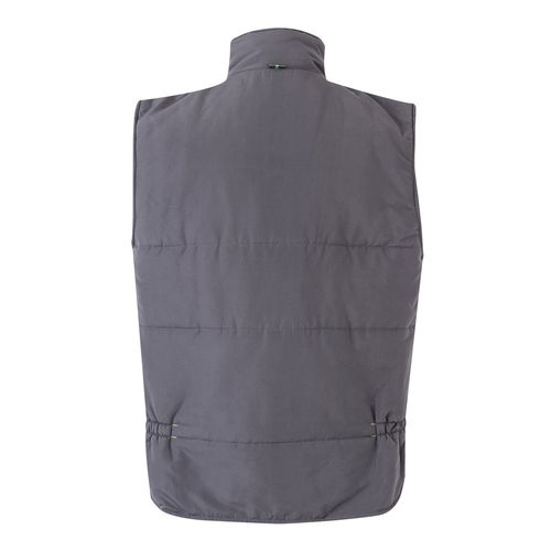 VL NERGAL. Chaleco acolchado, bicolor, multibolsillos (120g/m²), en poliéster (100%)