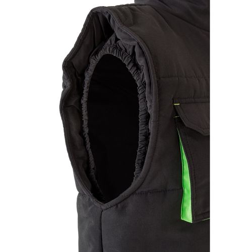 VL NERGAL. Chaleco acolchado, bicolor, multibolsillos (120g/m²), en poliéster (100%)