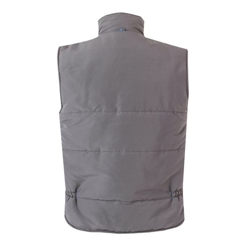 VL NERGAL. Chaleco acolchado, bicolor, multibolsillos (120g/m²), en poliéster (100%)