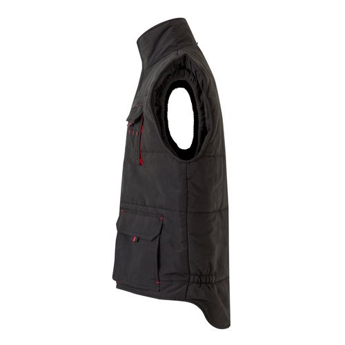 VL NERGAL. Chaleco acolchado, bicolor, multibolsillos (120g/m²), en poliéster (100%)