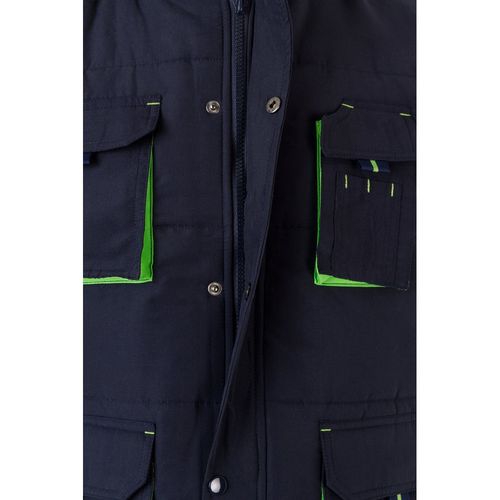 VL NERGAL. Chaleco acolchado, bicolor, multibolsillos (120g/m²), en poliéster (100%)
