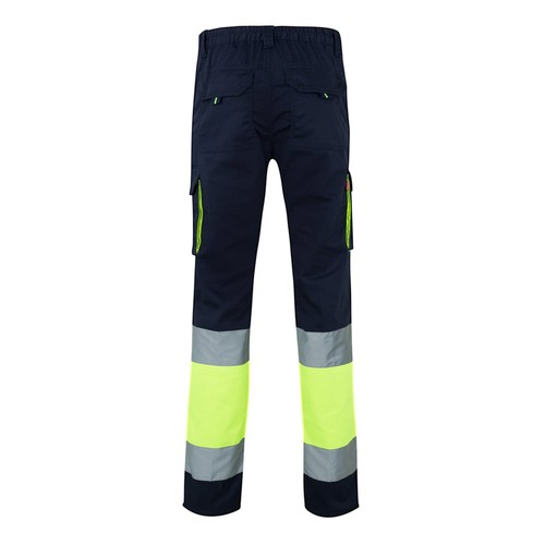 VL ZEUS. Pantalón elástico multibolsillos bicolor (240 g/m²), en algodón (46 %), EME (38 %) y poliéster (16 %)