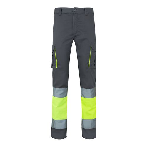 VL ZEUS. Pantalón elástico multibolsillos bicolor (240 g/m²), en algodón (46 %), EME (38 %) y poliéster (16 %)