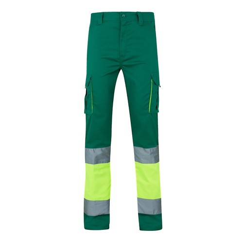 VL ZEUS. Pantalón elástico multibolsillos bicolor (240 g/m²), en algodón (46 %), EME (38 %) y poliéster (16 %)