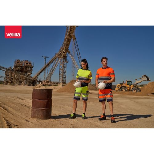 orange VL HADES. Bermudas polar bicolor (280 g/m²), en poliéster (100%)