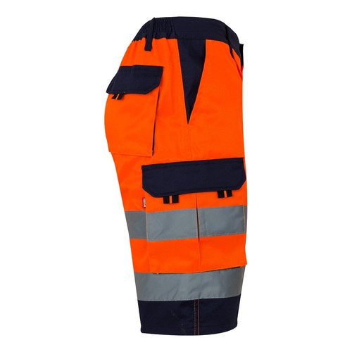 orange VL HADES. Bermudas polar bicolor (280 g/m²), en poliéster (100%)