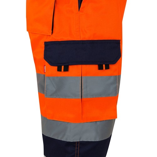 orange VL HADES. Bermudas polar bicolor (280 g/m²), en poliéster (100%)