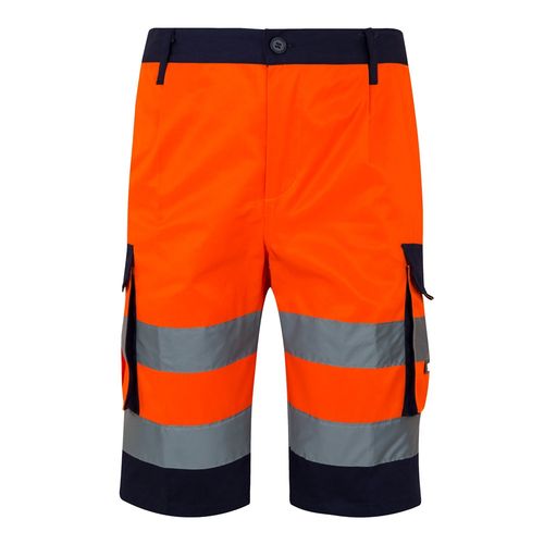 orange VL HADES. Bermudas polar bicolor (280 g/m²), en poliéster (100%)