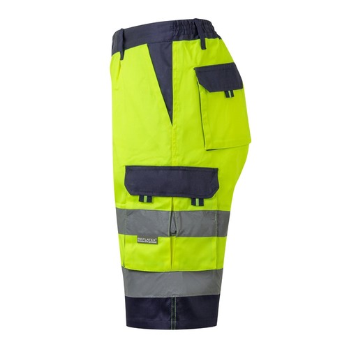 yellow VL HADES. Bermudas polar bicolor (280 g/m²), en poliéster (100%)