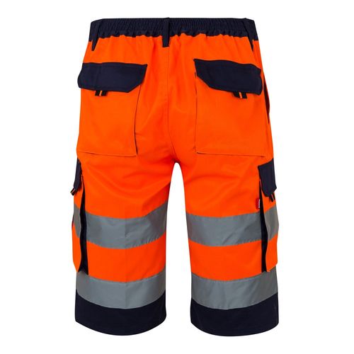 orange VL HADES. Bermudas polar bicolor (280 g/m²), en poliéster (100%)